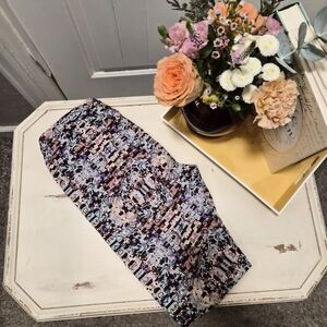 LuLaRoe One-Size Multicolor Abstract & Floral Print Leggings